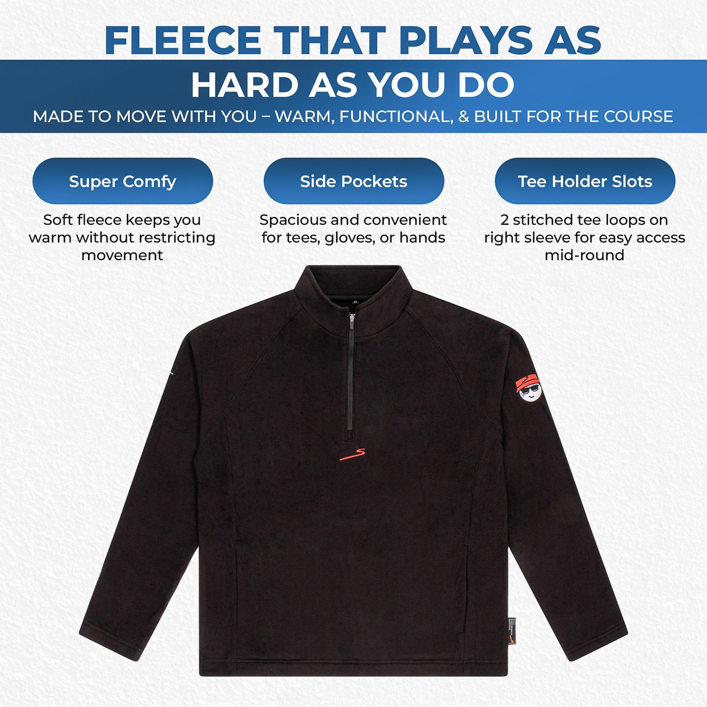Golf Performance Fleece - Black - Men's
