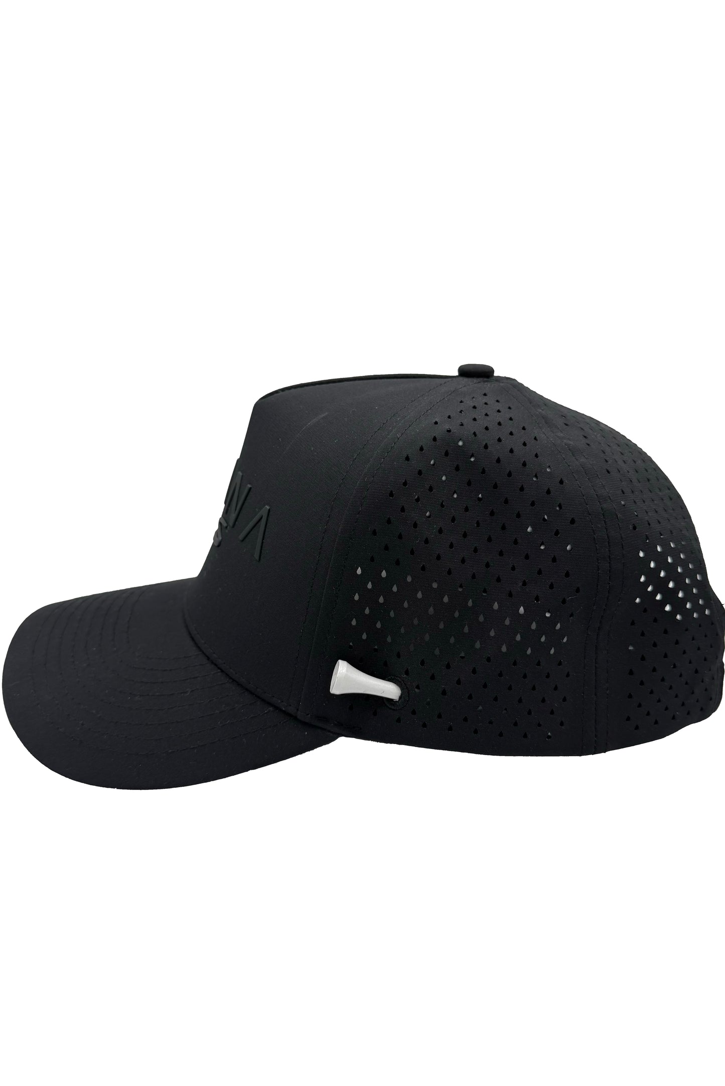 Black Golf Hat with Ball Marker Magnet & Marker, and Tee Holder