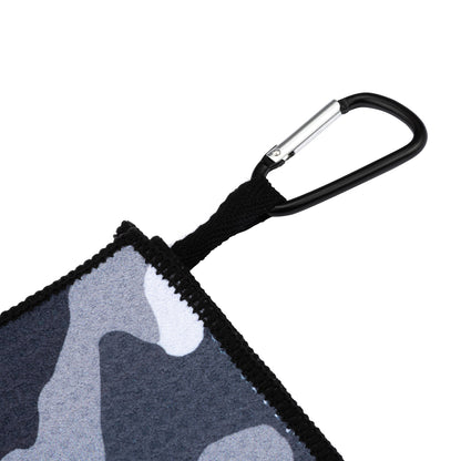 Black Camo Microfibre Golf Towel