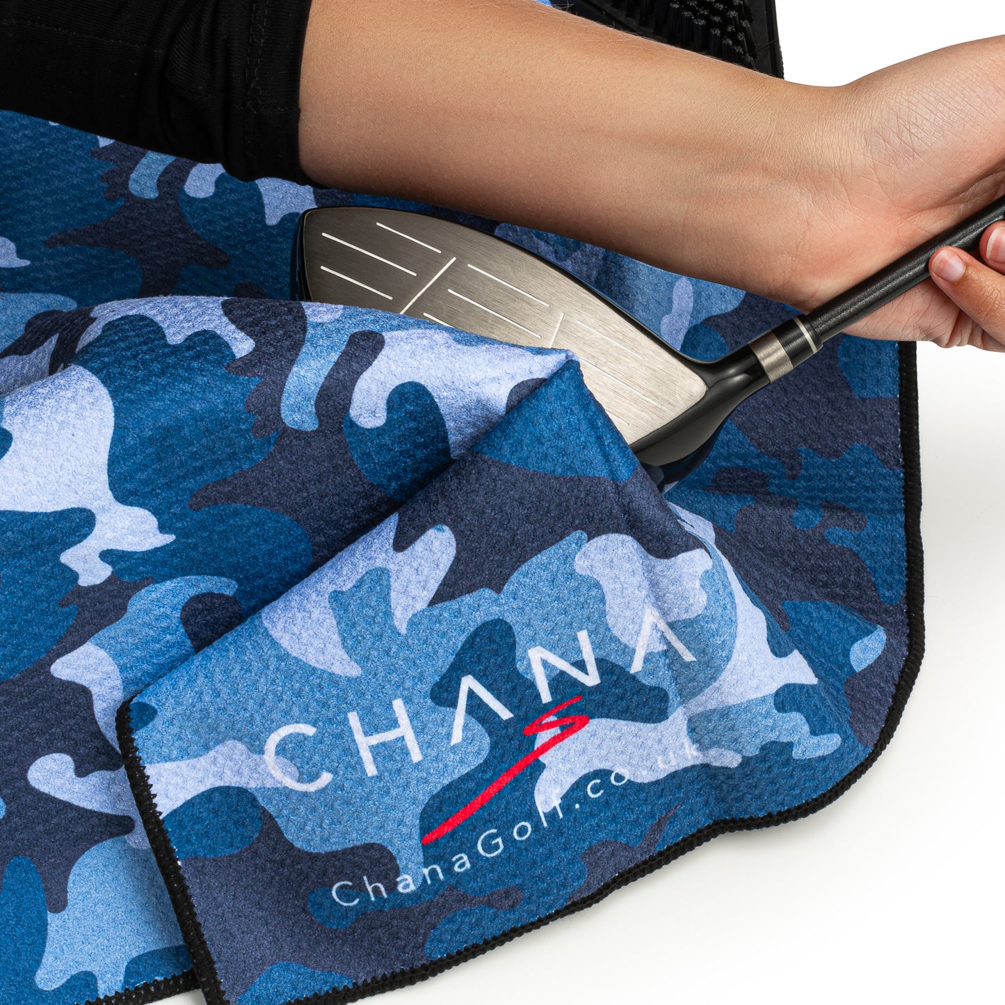 Black Camo Microfibre Golf Towel